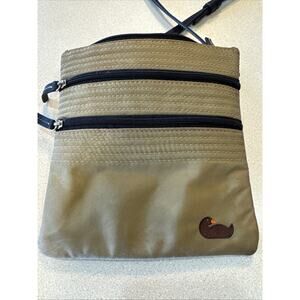 Dooney & Bourke Triple Zip Brown Pink Interior Crossbody Purse Bag J3180156